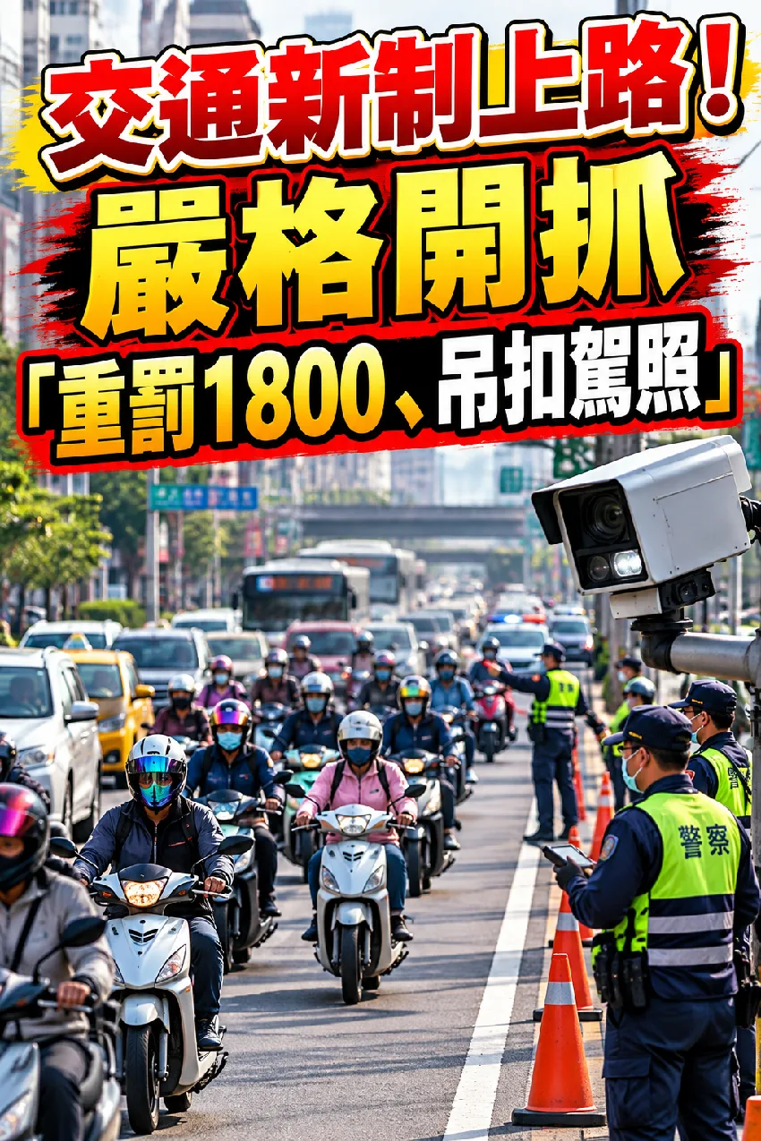 交通新制今上路！無照駕駛等3類駕駛注意，違者罰1800元、吊扣駕照 第 1 張